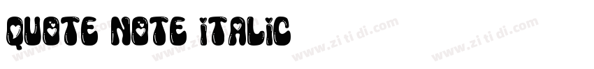 quote note italic字体转换